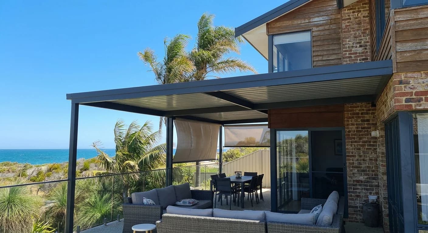 Colorbond patio on a coastal home in Ocean Reef