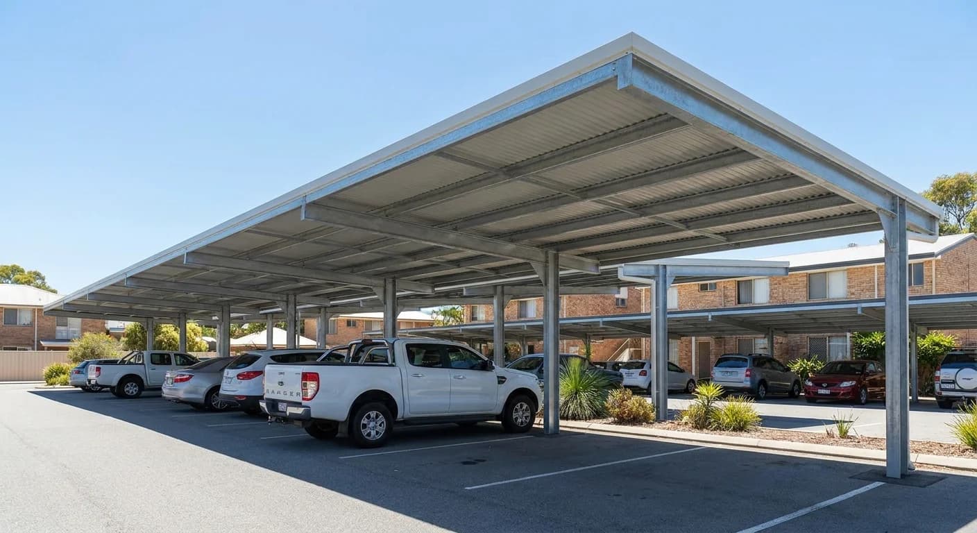 Commercial & Multi-Bay Carports at a Joondalup home