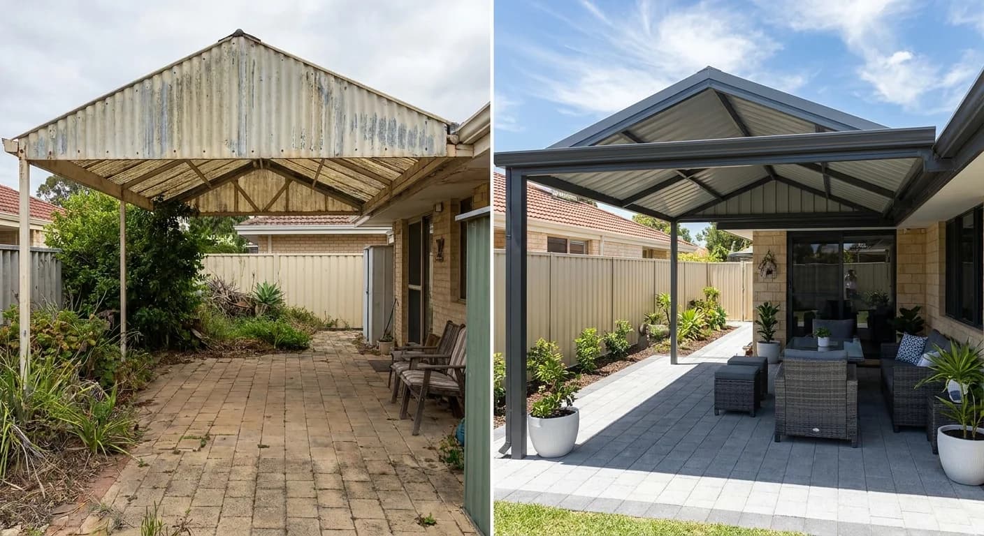 Patio Roof Repairs & Re-Roofing for a Perth home