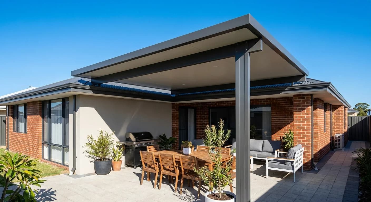 Patio on a modern home in Joondalup