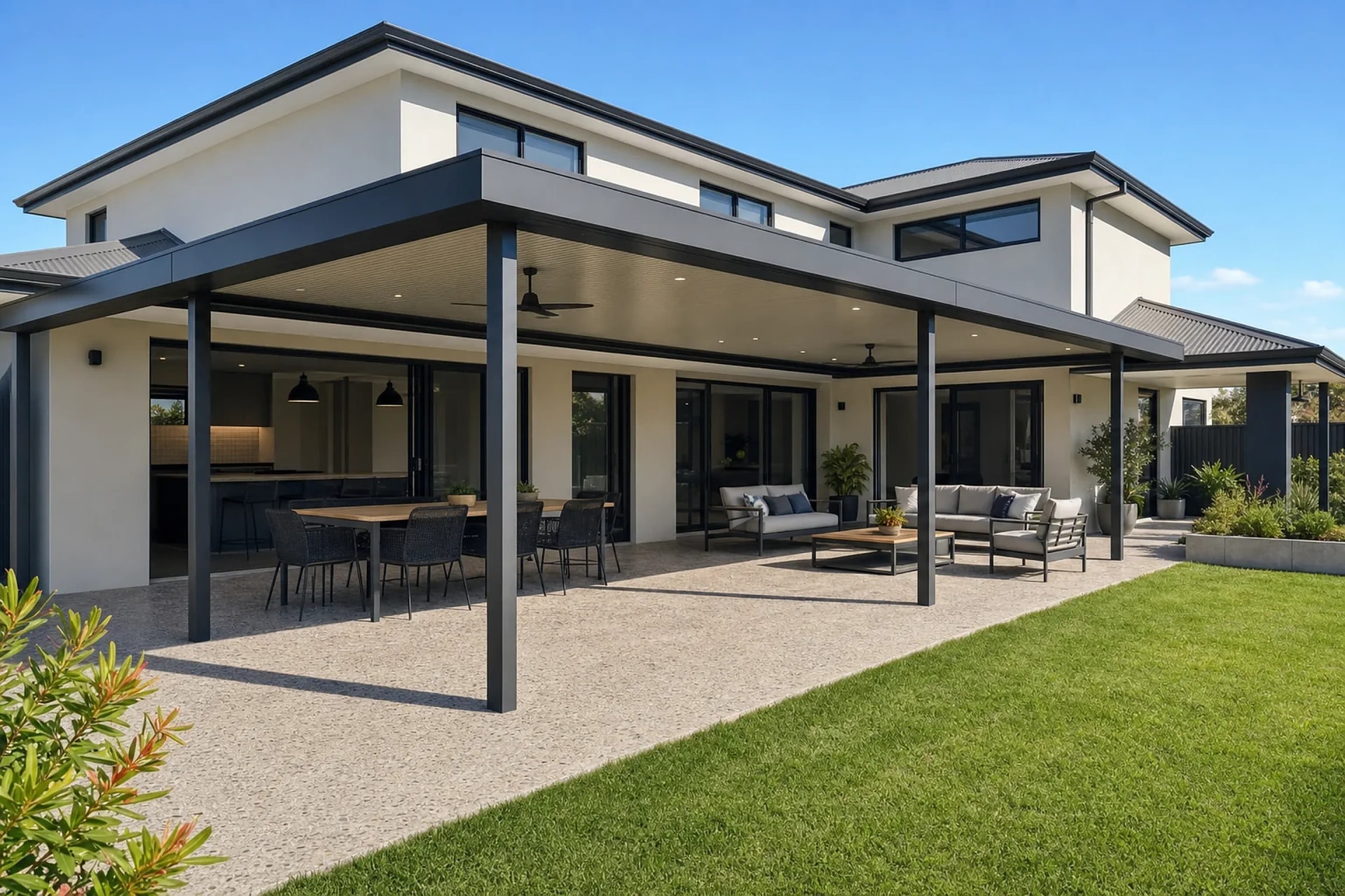 Custom wrap-around patio on a Joondalup home